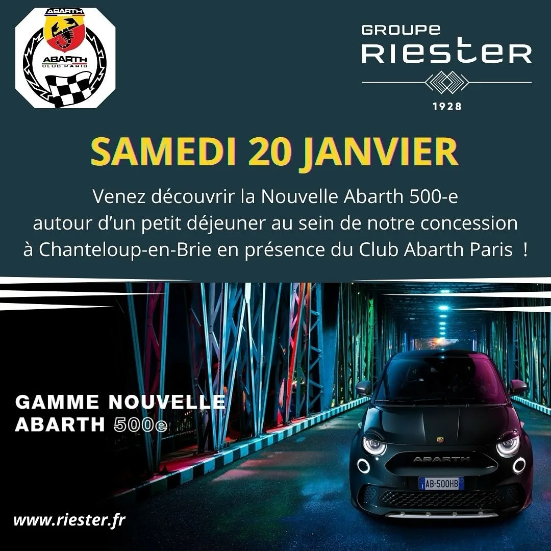 L&rsquo;Abarth Club Paris à la découverte de l&rsquo;Abarth 500e